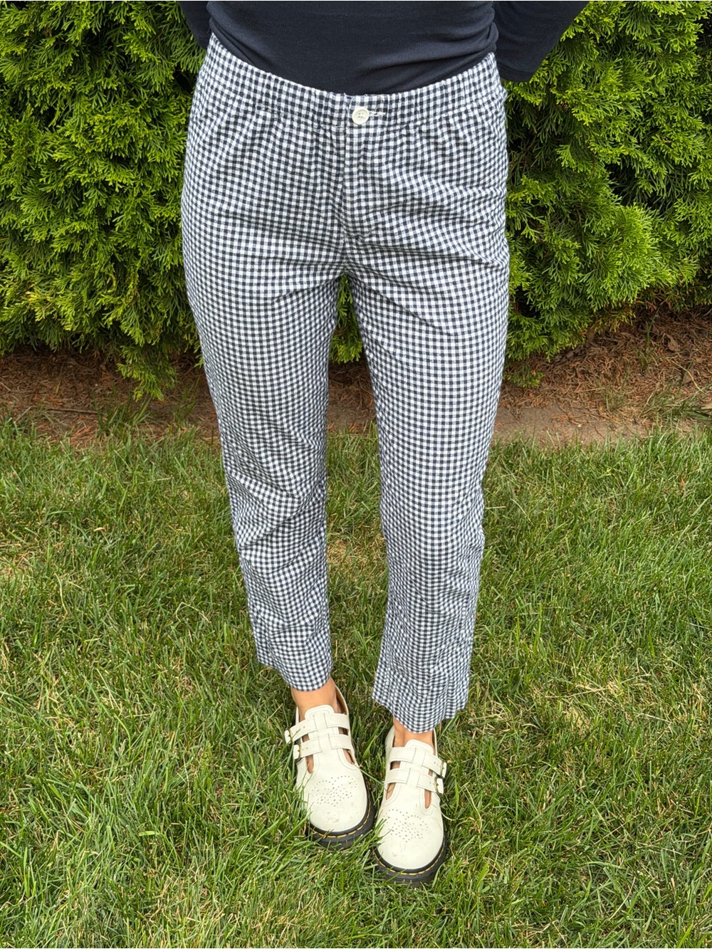Brandy Navy & White Gingham Pants